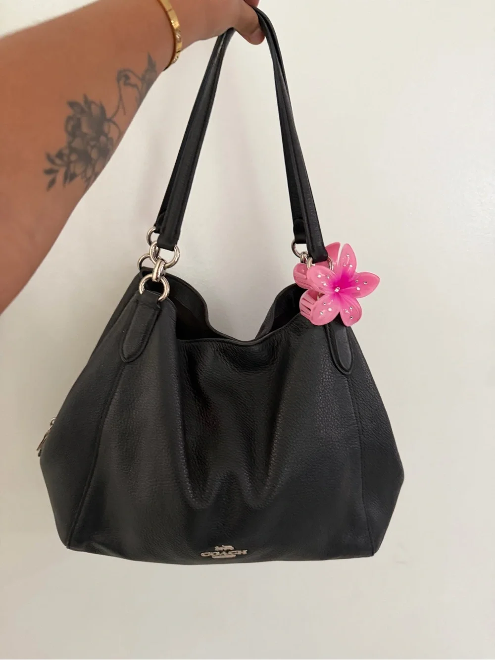 Coach Black Leather Shoulder Bag